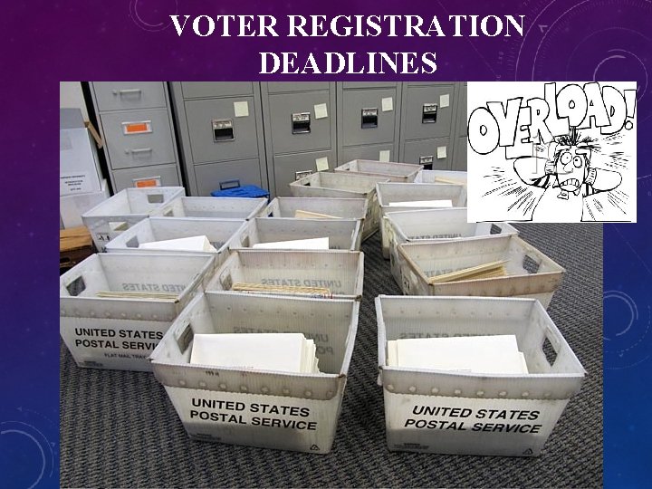 VOTER REGISTRATION DEADLINES 