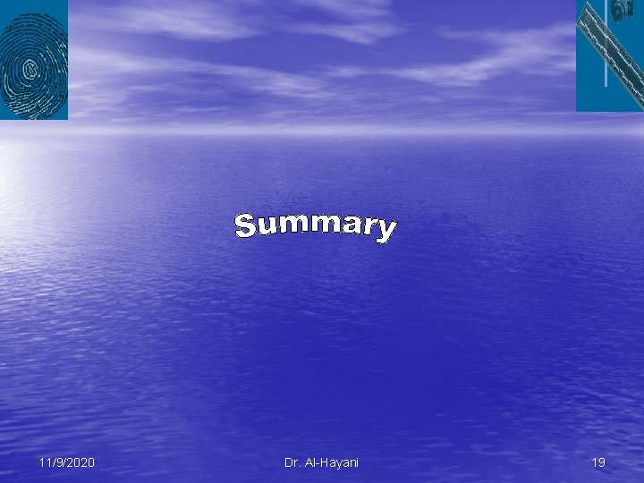 11/9/2020 Dr. Al-Hayani 19 