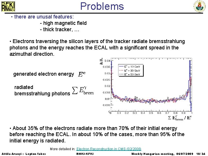 Problems • there are unusal features: - high magnetic field - thick tracker, …