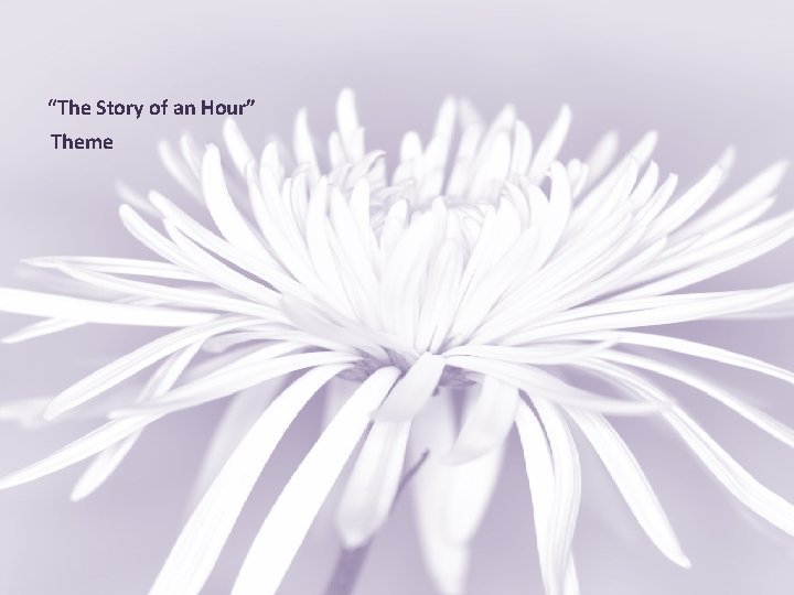 “The Story of an Hour” Theme 