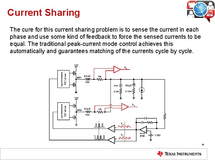 Current Sharing The cure for this current sharing problem is to sense the current