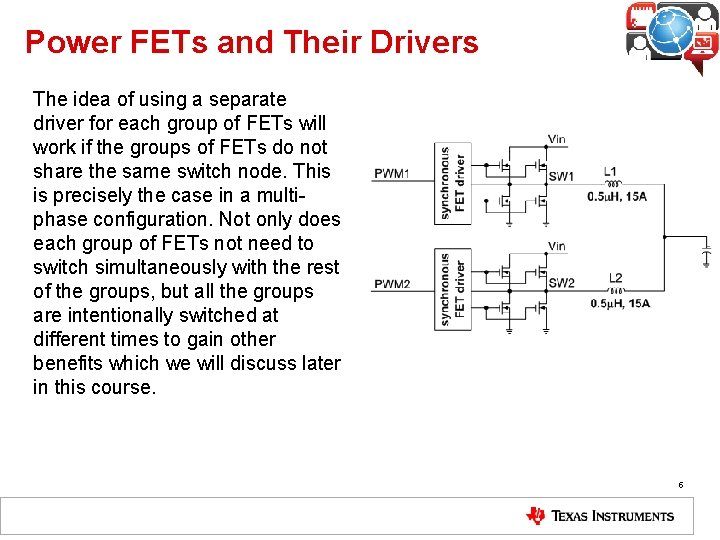 Power FETs and Their Drivers The idea of using a separate driver for each