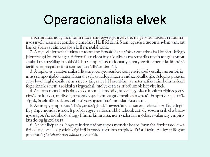 Operacionalista elvek 