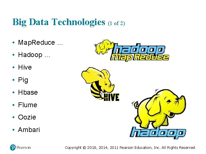 Big Data Technologies (1 of 2) • Map. Reduce … • Hadoop … •