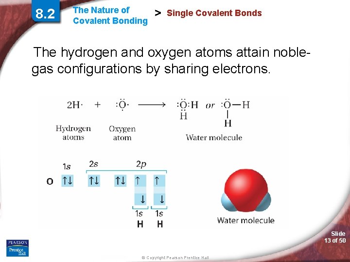 8. 2 The Nature of Covalent Bonding > Single Covalent Bonds The hydrogen and 8. 2 The Nature of Covalent Bonding > Single Covalent Bonds The hydrogen and
