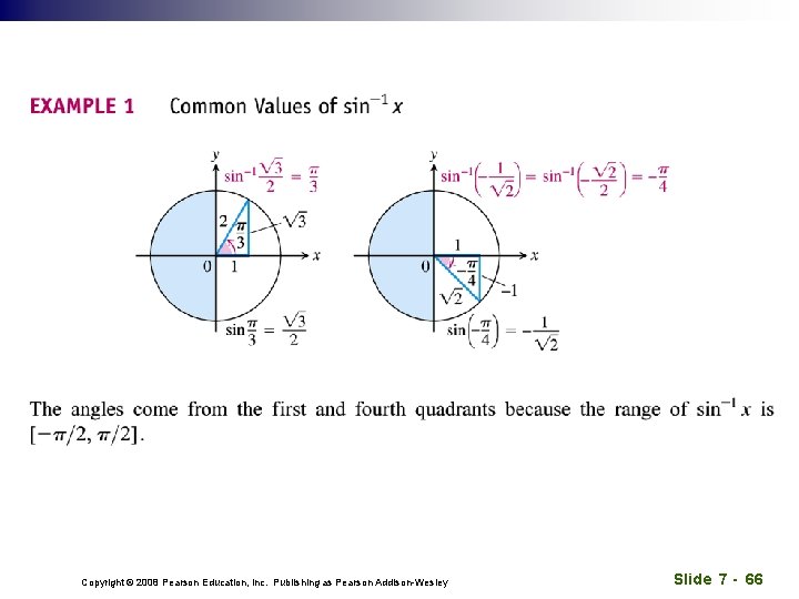 Copyright © 2008 Pearson Education, Inc. Publishing as Pearson Addison-Wesley Slide 7 - 66