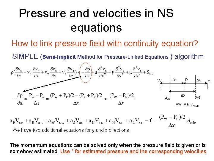 Pressure and velocities in NS equations How to link pressure field with continuity equation?