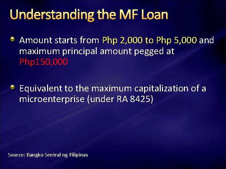 Understanding the MF Loan Amount starts from Php 2, 000 to Php 5, 000