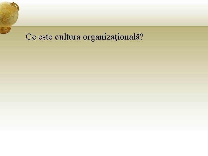 Ce este cultura organizaţională? 