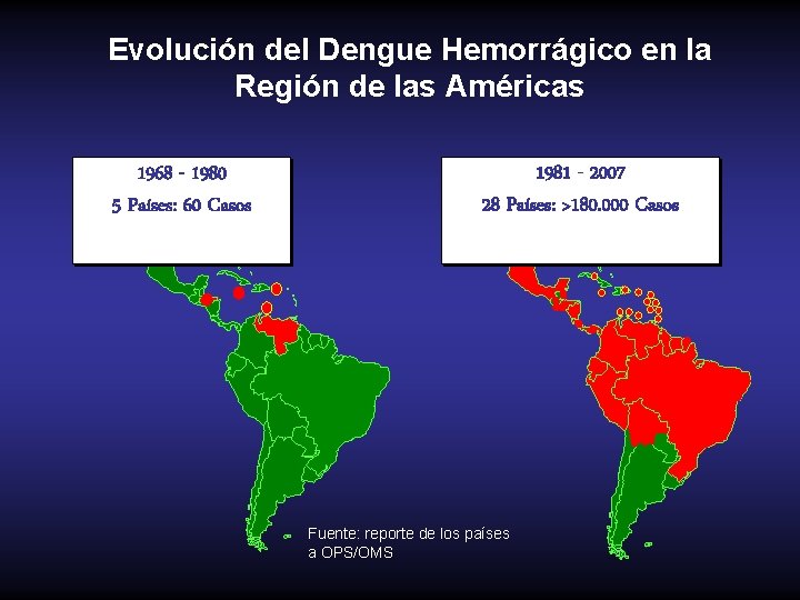 Evolución del Dengue Hemorrágico en la Región de las Américas 1968 - 1980 5