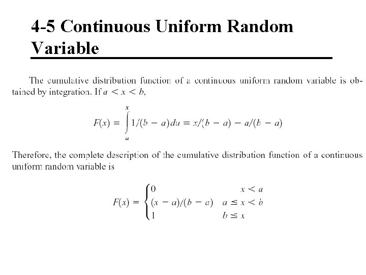 4 -5 Continuous Uniform Random Variable 