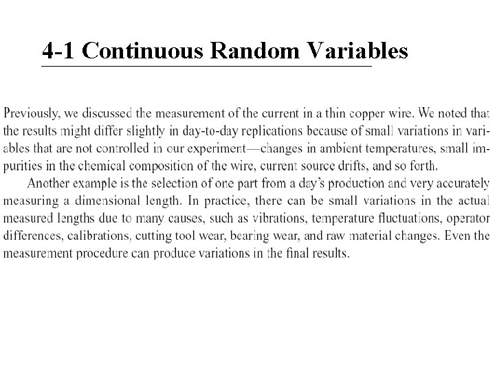 4 -1 Continuous Random Variables 