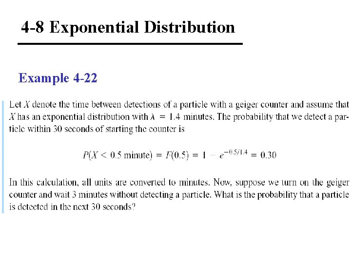 4 -8 Exponential Distribution Example 4 -22 