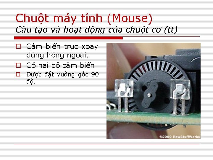 Chuột máy tính (Mouse) Cấu tạo và hoạt động của chuột cơ (tt) o