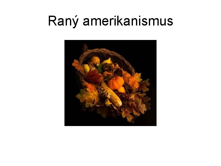 Raný amerikanismus 