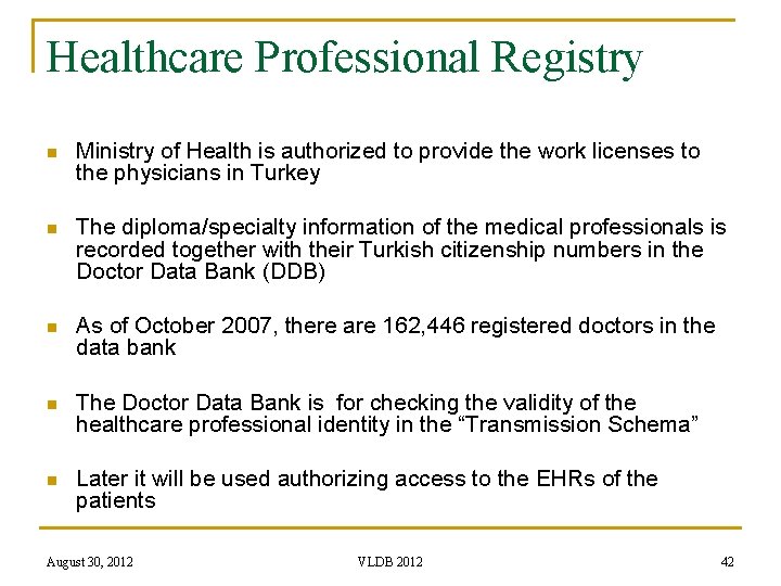 Healthcare Professional Registry n Ministry of Health is authorized to provide the work licenses