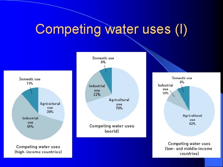 Competing water uses (I) 