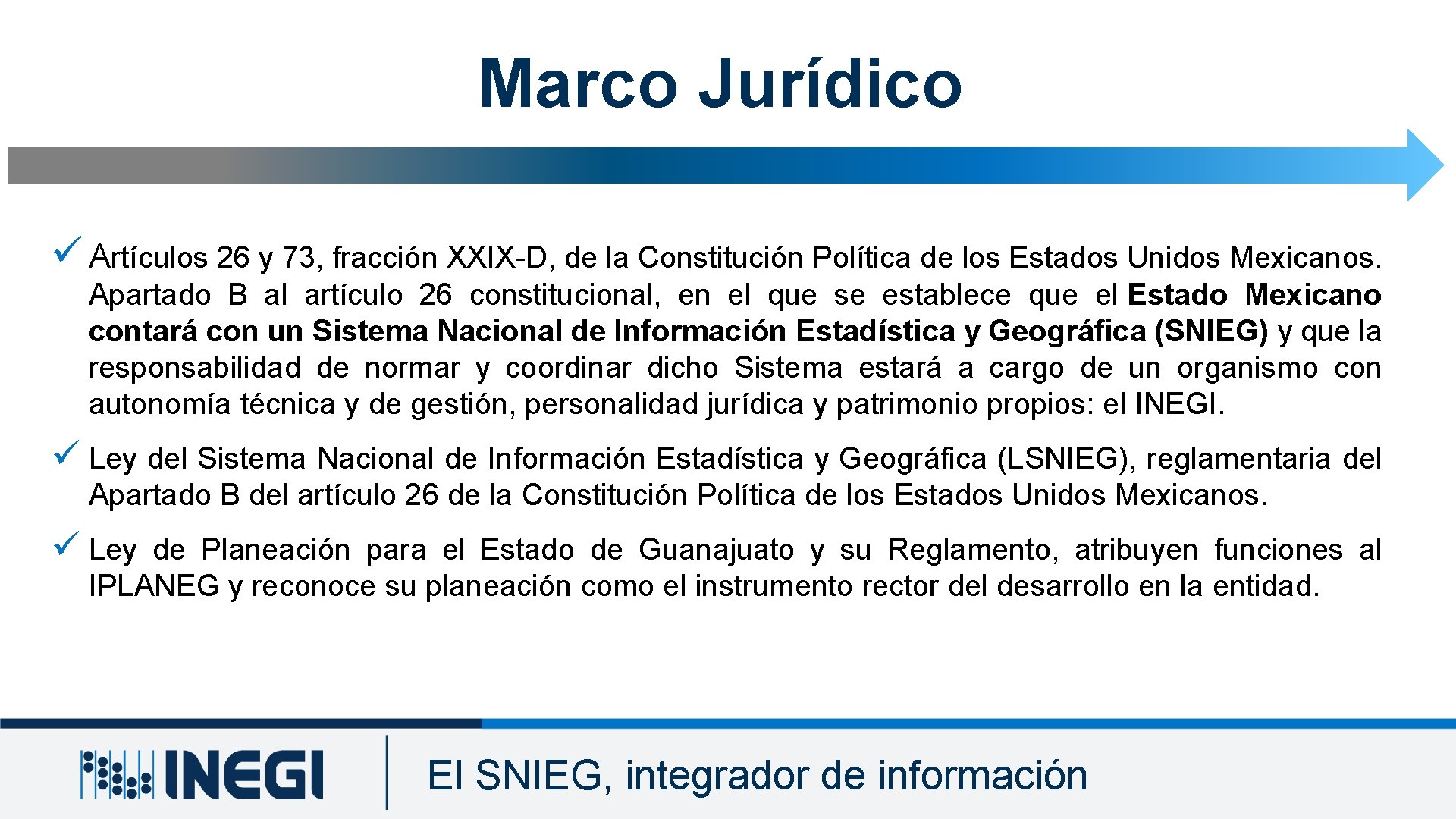 Marco Jurídico ü Artículos 26 y 73, fracción XXIX-D, de la Constitución Política de Marco Jurídico ü Artículos 26 y 73, fracción XXIX-D, de la Constitución Política de