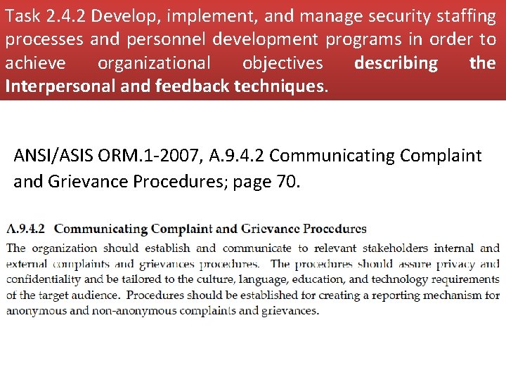 Task 2. 4. 2 Develop, implement, and manage security staffing processes and personnel development