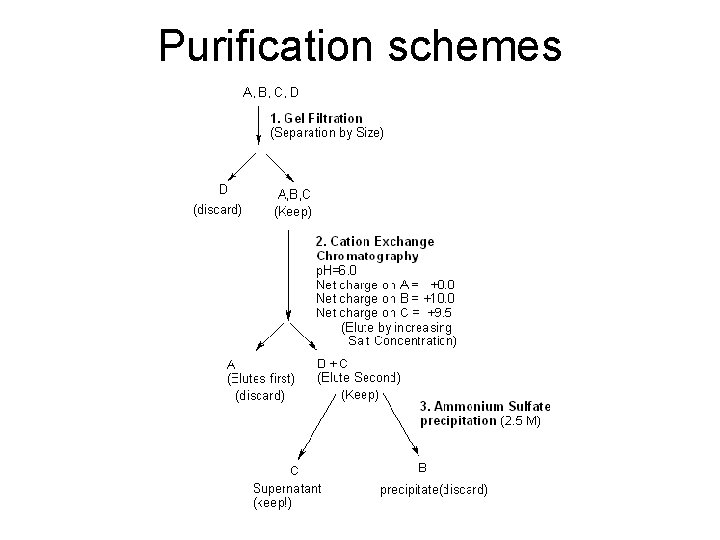 Purification schemes 