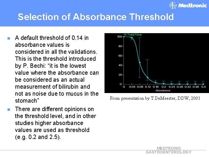 Selection of Absorbance Threshold n n A default threshold of 0. 14 in absorbance