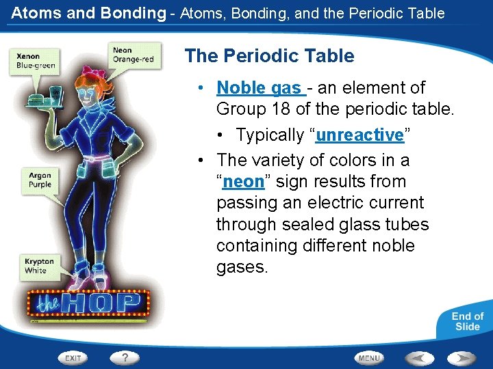 Atoms and Bonding - Atoms, Bonding, and the Periodic Table The Periodic Table •