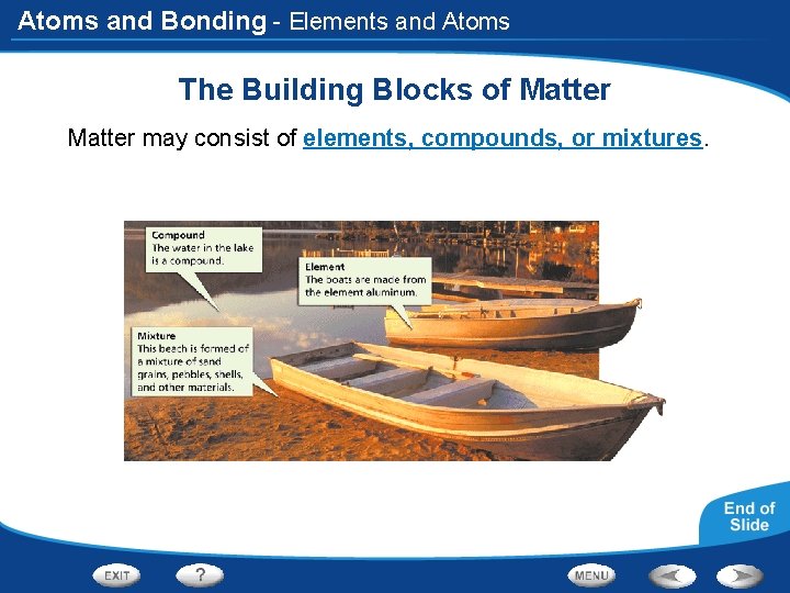 Atoms and Bonding - Elements and Atoms The Building Blocks of Matter may consist