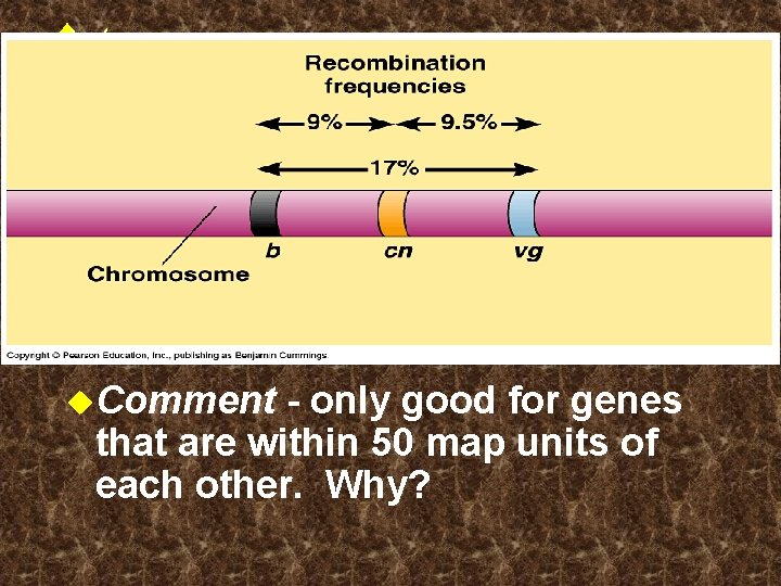 u. Comment - only good for genes that are within 50 map units of