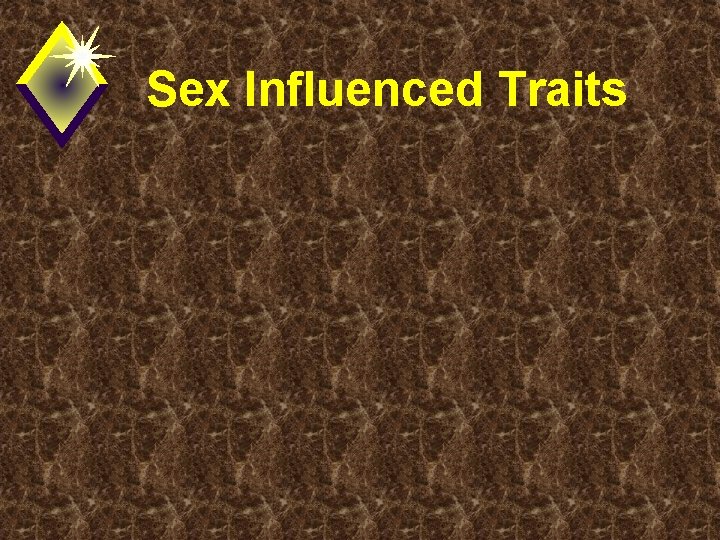 Sex Influenced Traits 