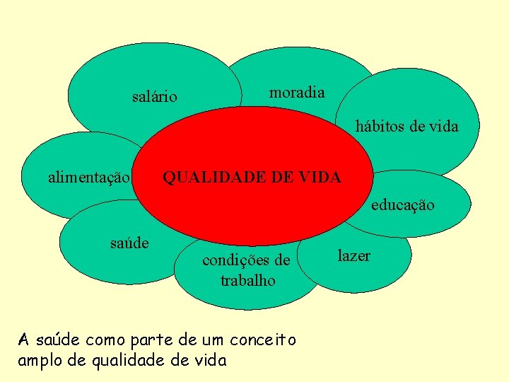 salário moradia hábitos de vida alimentação QUALIDADE DE VIDA educação saúde condições de trabalho