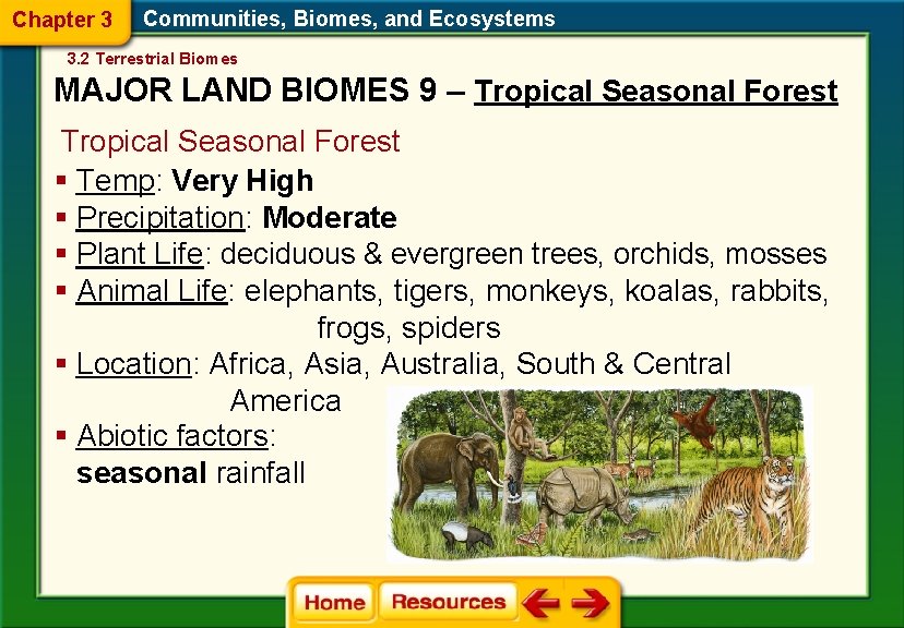 Chapter 3 Communities, Biomes, and Ecosystems 3. 2 Terrestrial Biomes MAJOR LAND BIOMES 9