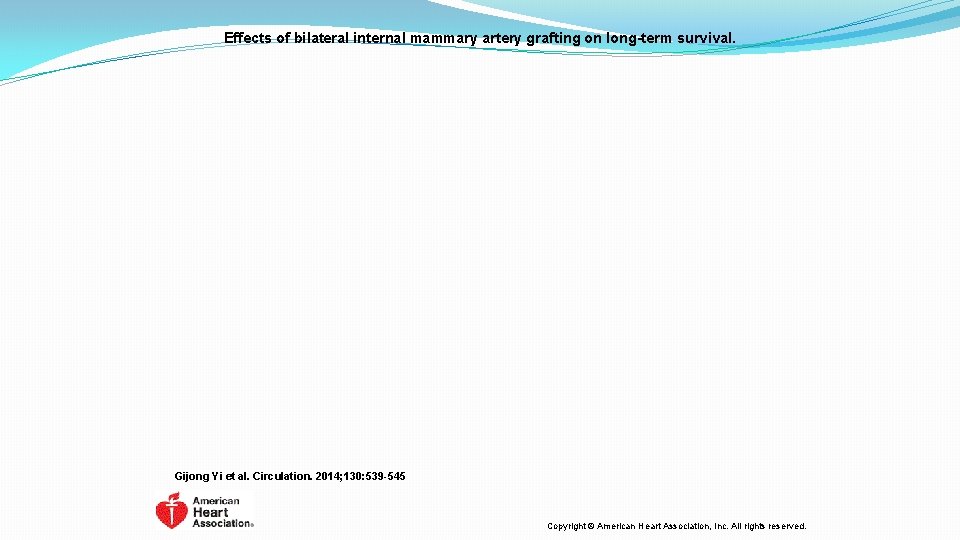 Effects of bilateral internal mammary artery grafting on long-term survival. Gijong Yi et al.