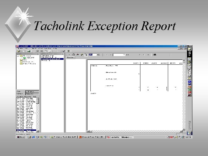 Tacholink Exception Report 