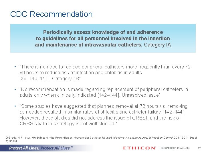CDC Recommendation Periodically assess knowledge of and adherence to guidelines for all personnel involved