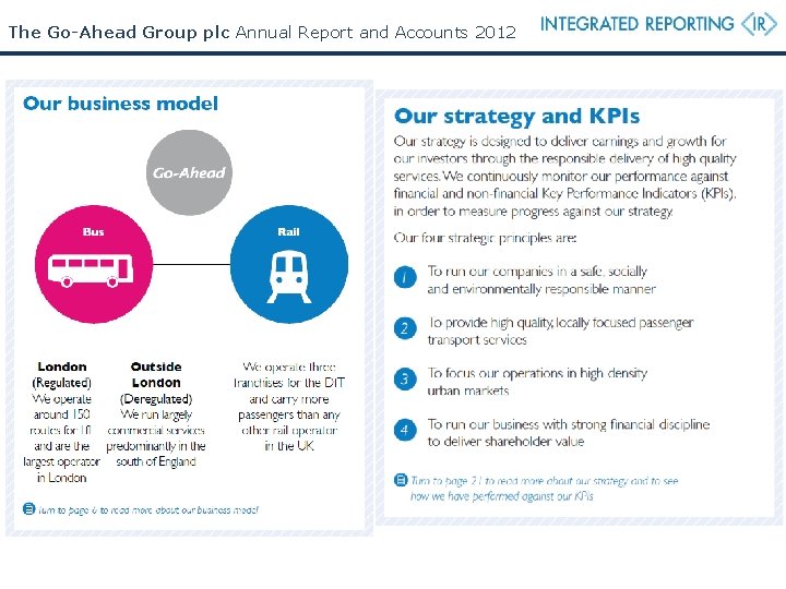 The Go-Ahead Group plc Annual Report and Accounts 2012 