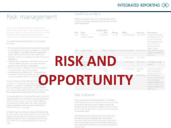 RISK AND OPPORTUNITY 