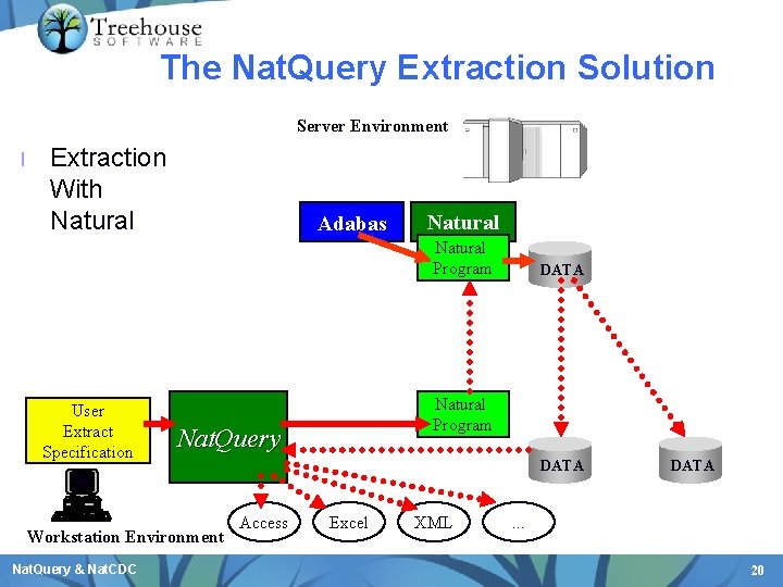 The Nat. Query Extraction Solution Server Environment l Extraction With Natural Adabas Natural Program