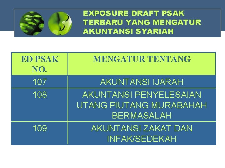 EXPOSURE DRAFT PSAK TERBARU YANG MENGATUR AKUNTANSI SYARIAH ED PSAK NO. 107 108 109