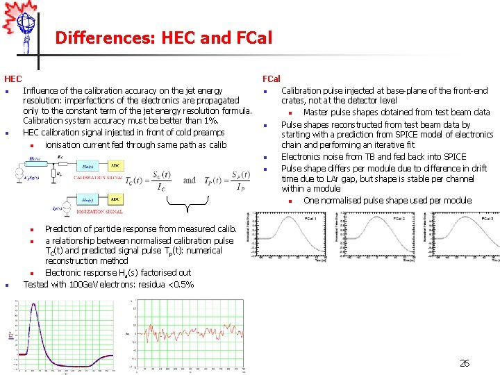 Differences: HEC and FCal HEC n n FCal Influence of the calibration accuracy on