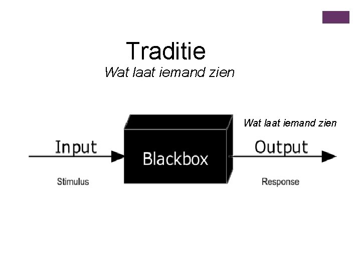 Traditie Wat laat iemand zien 