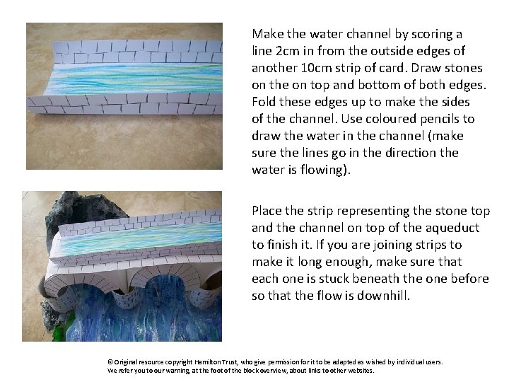 Make the water channel by scoring a line 2 cm in from the outside