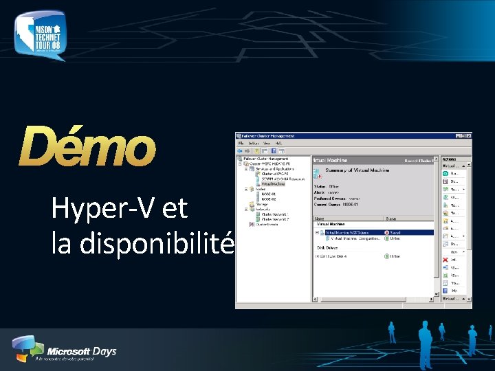 Démo Hyper-V et la disponibilité 