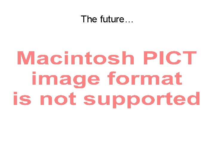 The future… 