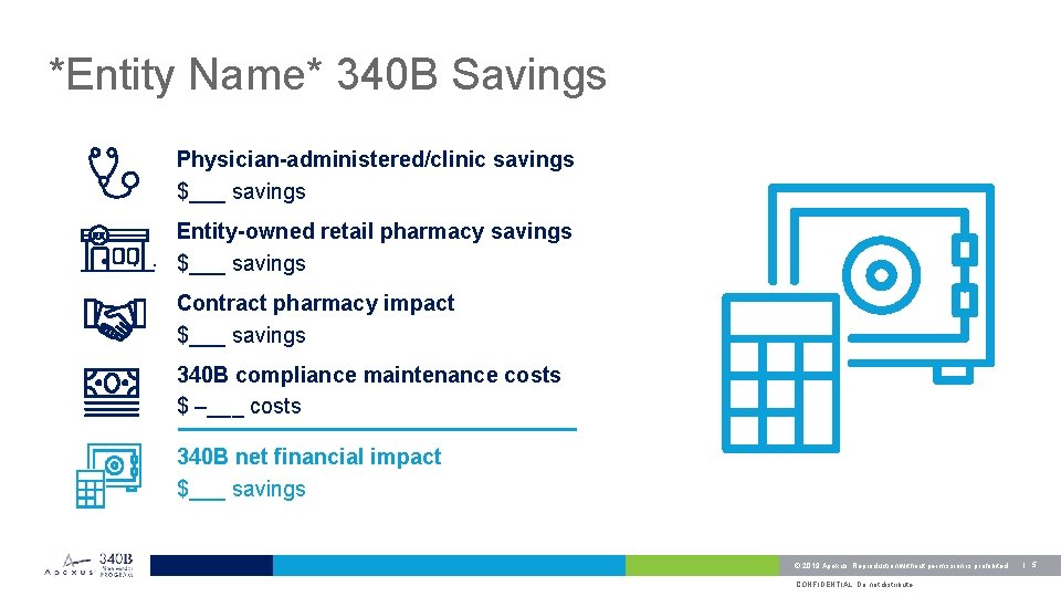 *Entity Name* 340 B Savings Physician-administered/clinic savings $___ savings Entity-owned retail pharmacy savings $___