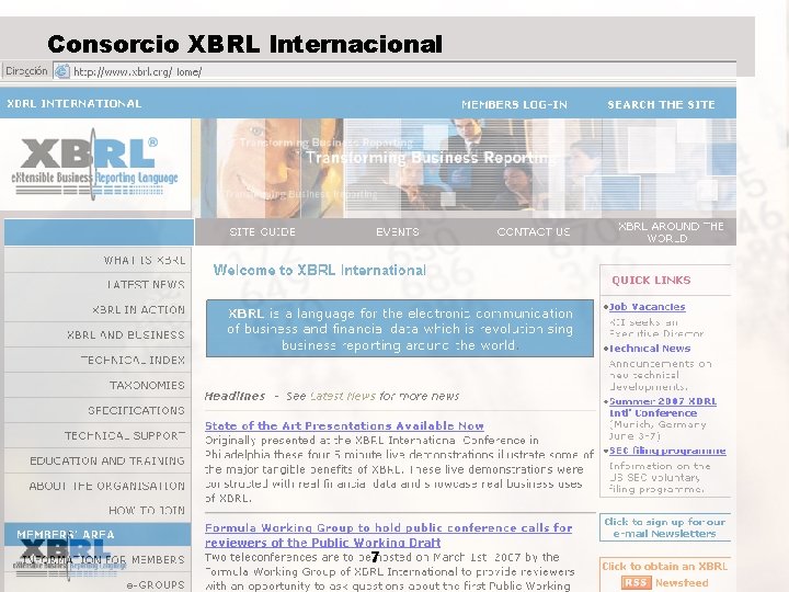 Consorcio XBRL Internacional 7 
