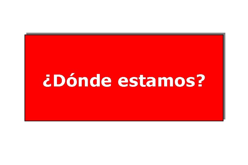 ¿Dónde estamos? 