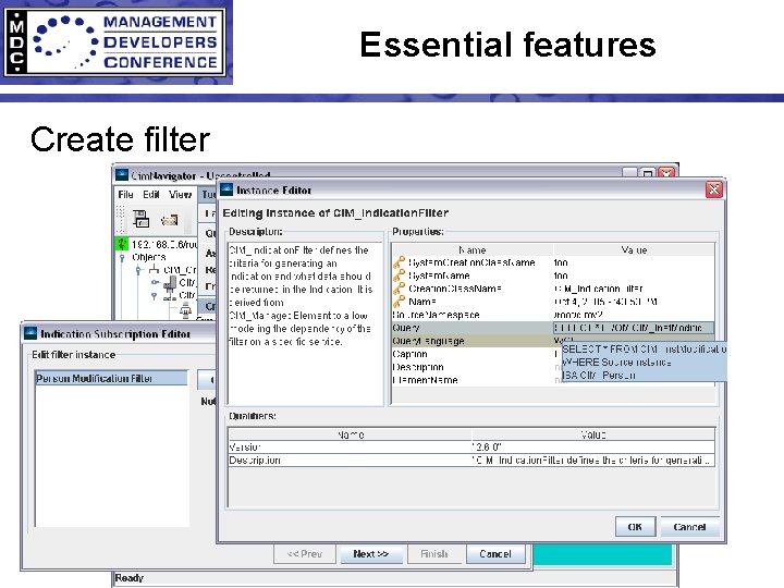 Essential features Create filter 