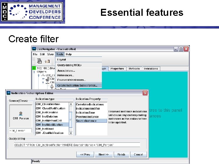 Essential features Create filter 