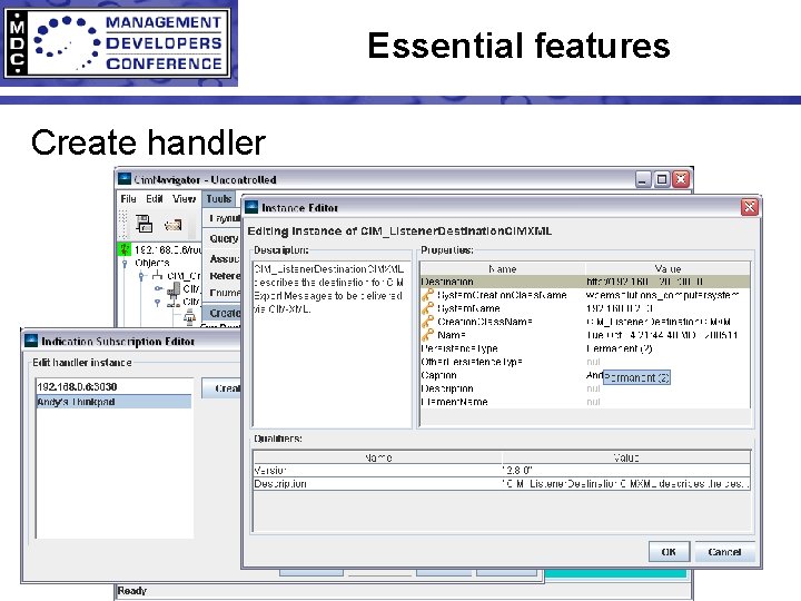 Essential features Create handler 