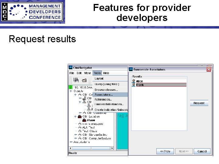 Features for provider developers Request results 